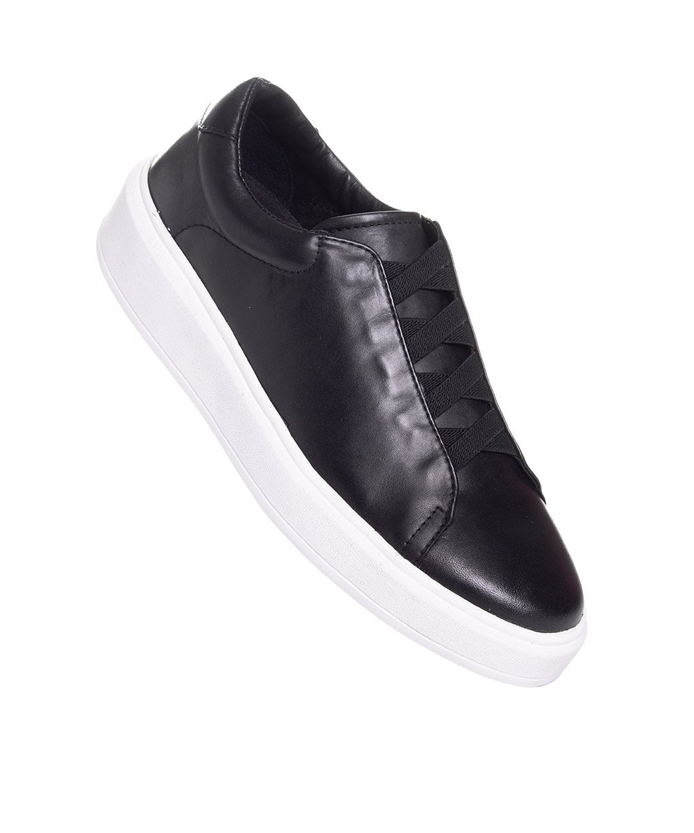 Tênis Masculino Pixolé Casual Couro Preto Preto 2