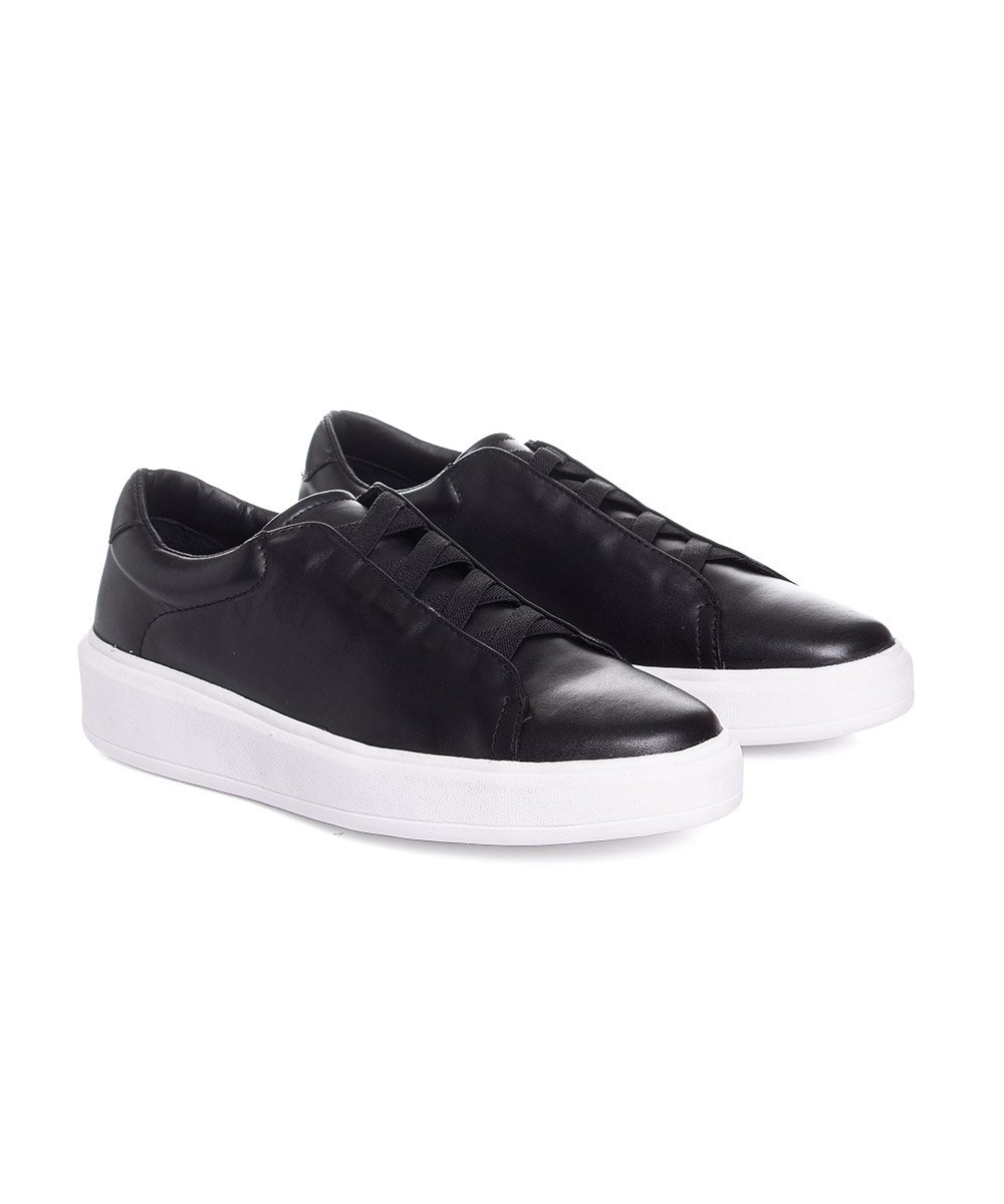 Tênis Masculino Pixolé Casual Couro Preto Preto 3