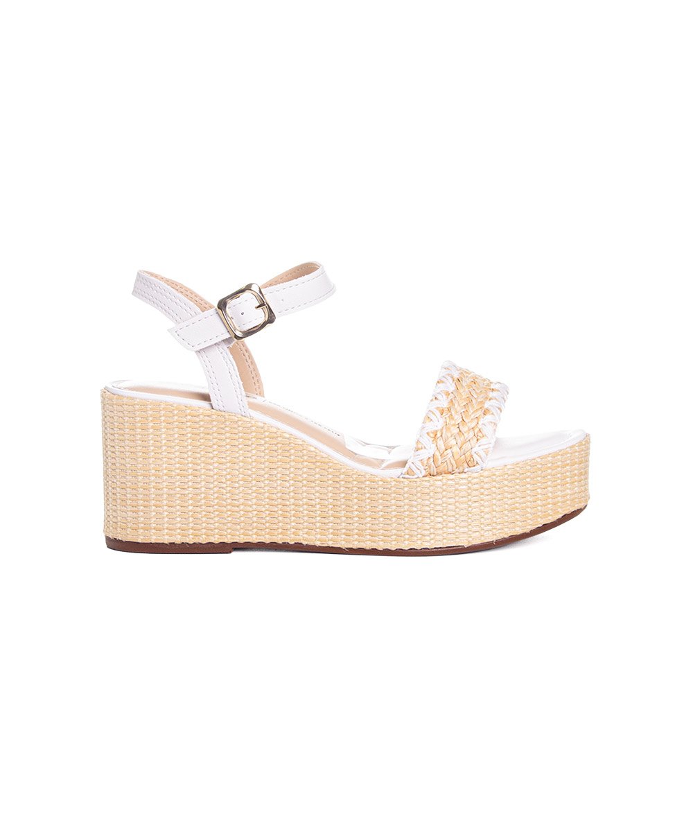 Sandália Dakota Anabela Salto Alto Palha