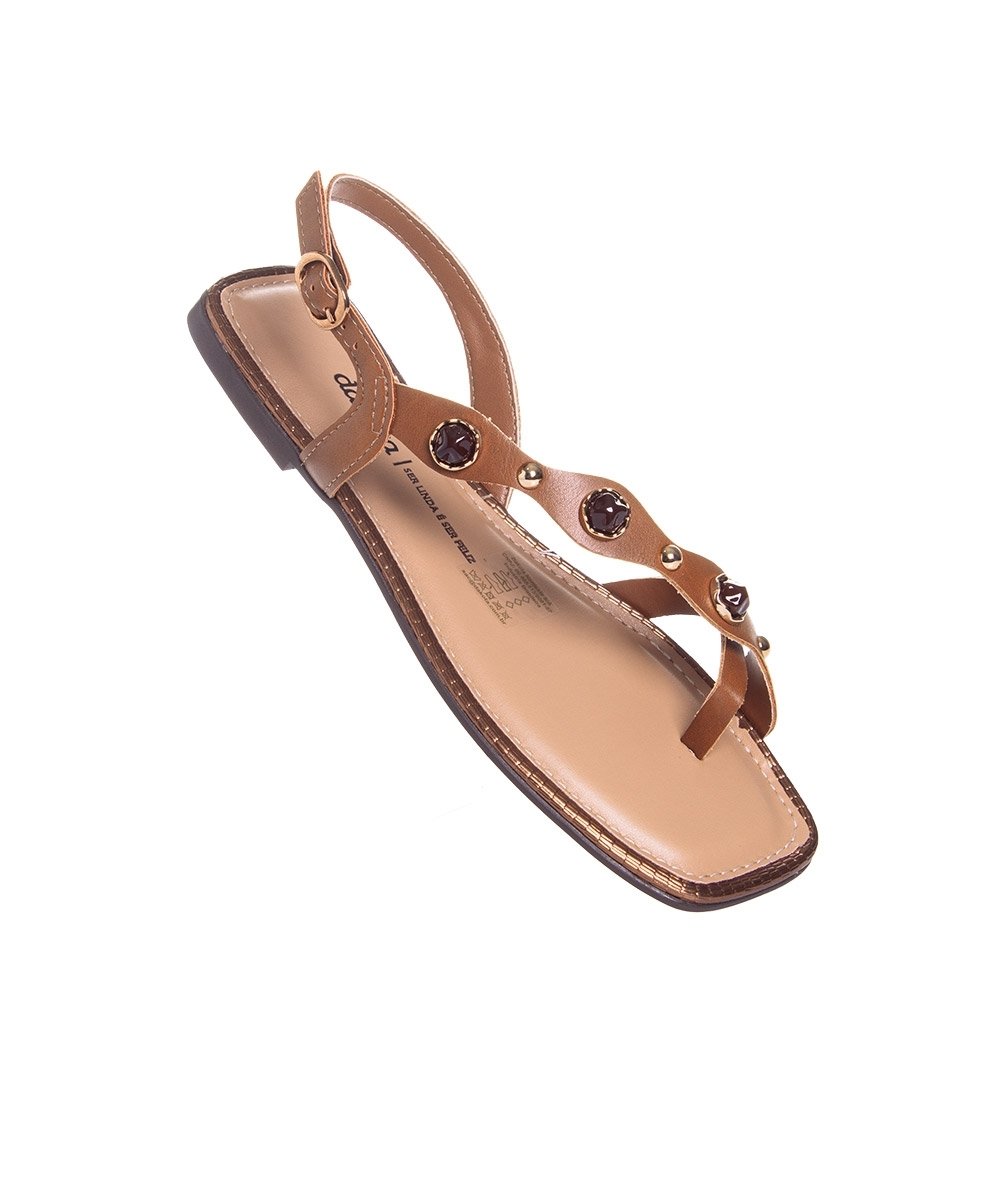 Sandália Dakota Rasteira Y9381 Caramelo Marrom 2