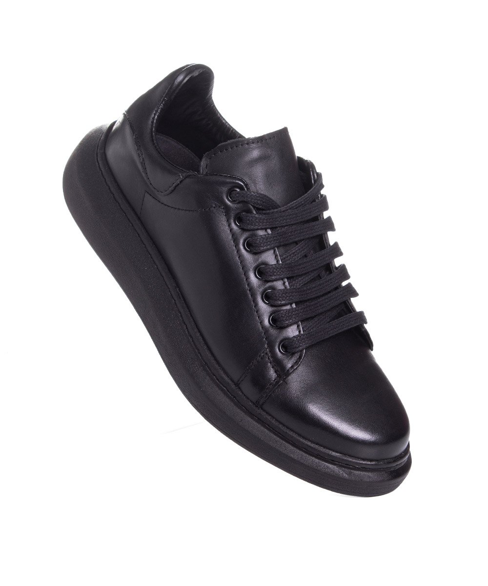 Tênis Masculino Pixolé Confort Couro Preto Preto 2