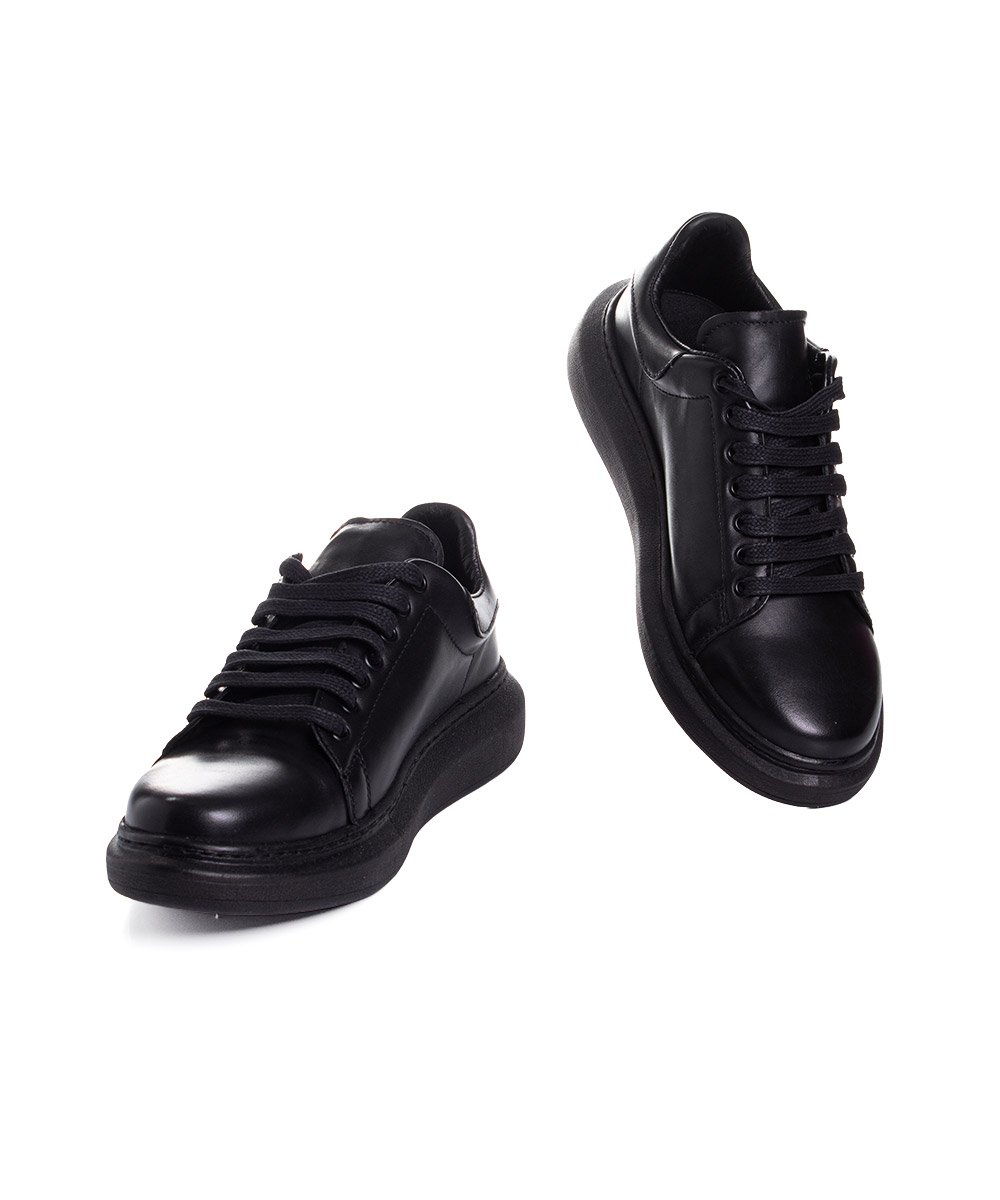 Tênis Masculino Pixolé Confort Couro Preto Preto 4