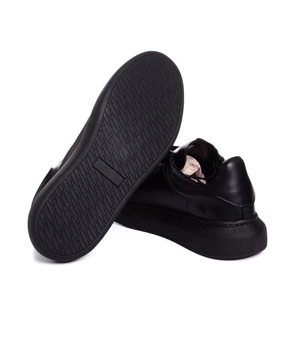 Tênis Masculino Pixolé Confort Couro Preto Preto 5