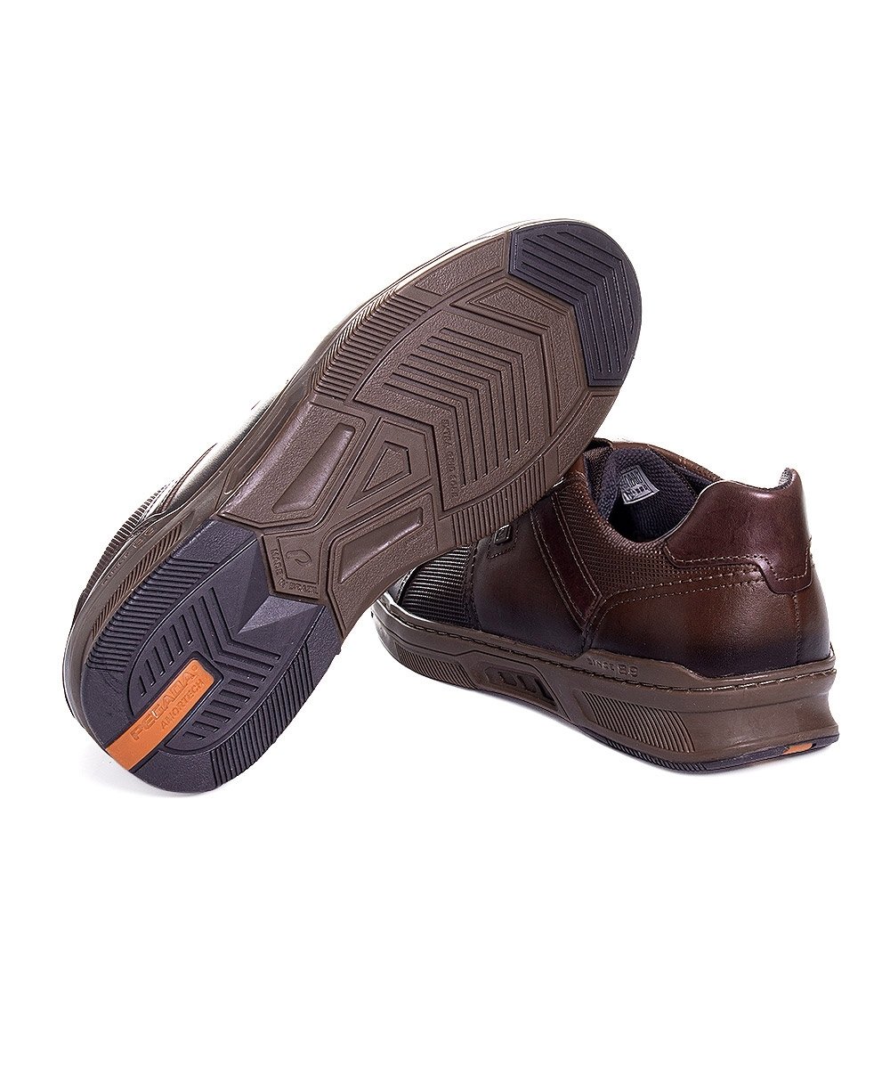 Tênis Masculino Pegada Couro Tabaco Marrom 5