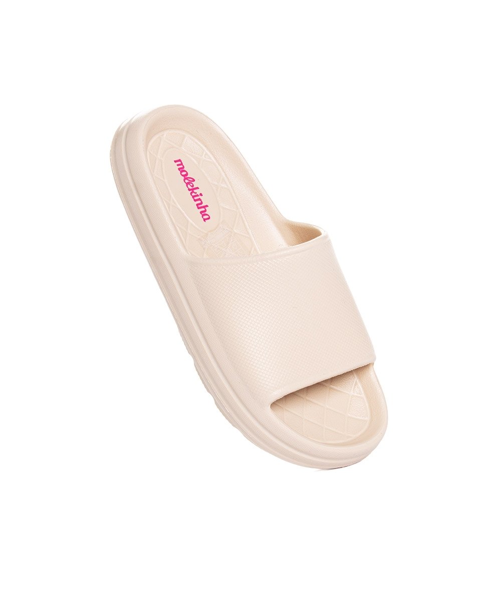 Chinelo Slide Infantil Molekinha Creme Bege 2