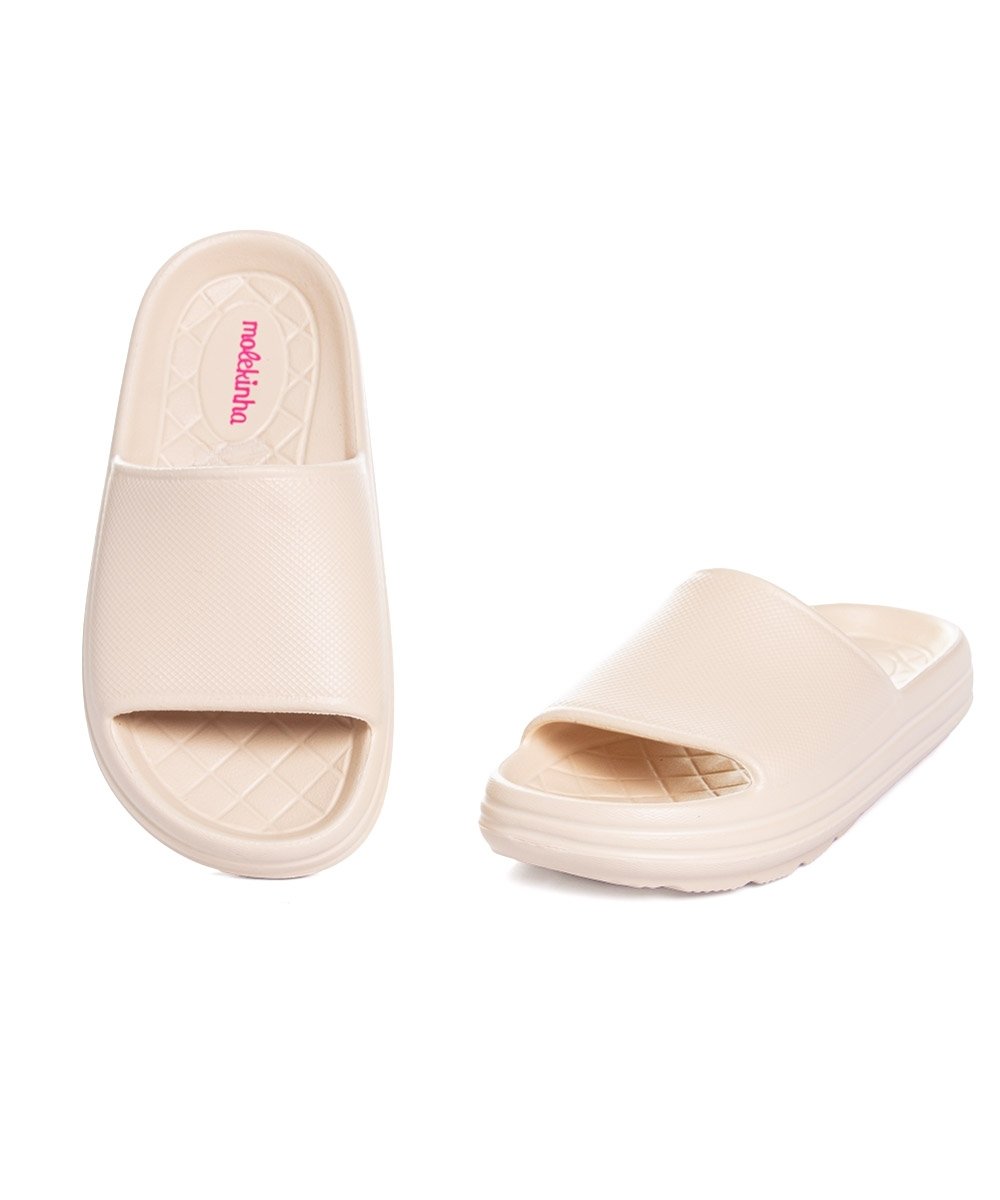 Chinelo Slide Infantil Molekinha Creme Bege 4