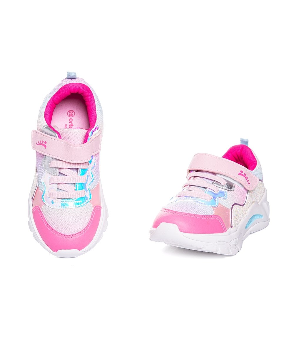Tênis Infantil Ortopasso Wave Glitter 33/35 Pink Rosa 4