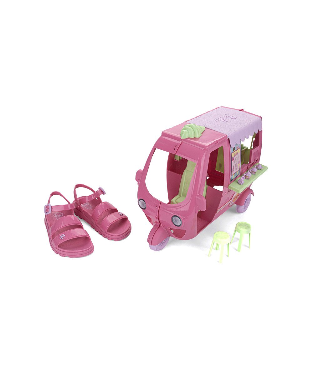Sandália Infantil Grendene Barbie Sorveteria Rosa Rosa 3