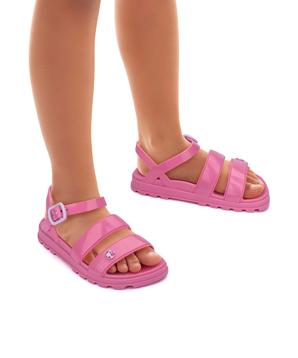 Sandália Infantil Grendene Barbie Sorveteria Rosa Rosa 5