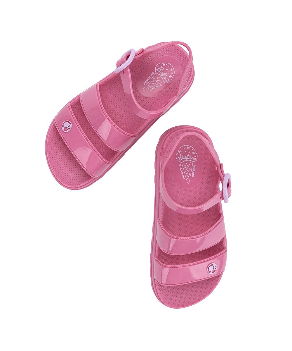 Sandália Infantil Grendene Barbie Sorveteria Rosa Rosa 7