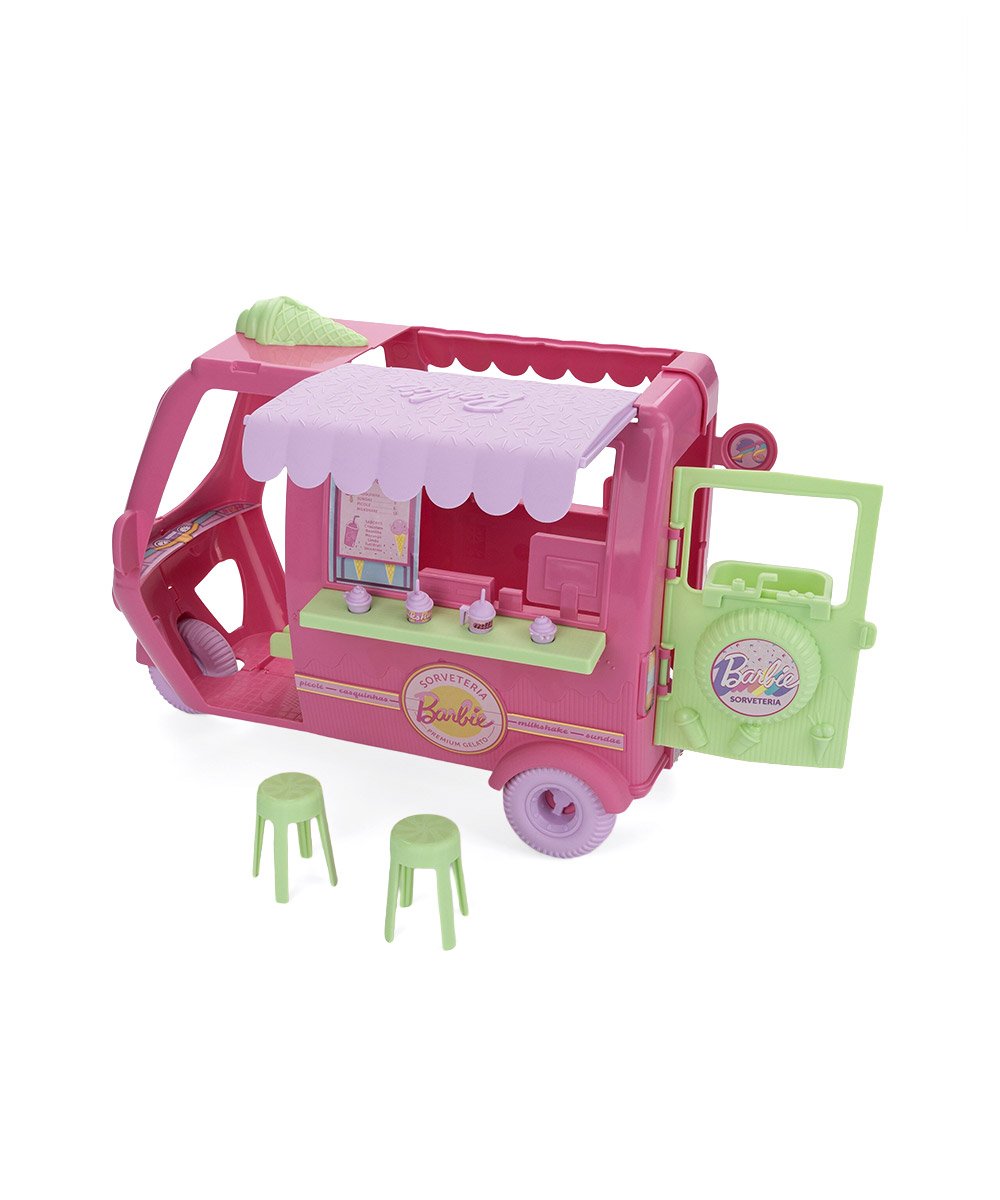 Sandália Infantil Grendene Barbie Sorveteria Rosa Rosa 8