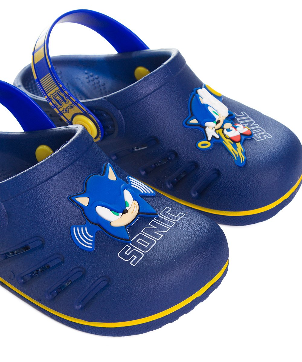Babuche Infantil Grendene Sonic Azul/Amarelo Azul 5