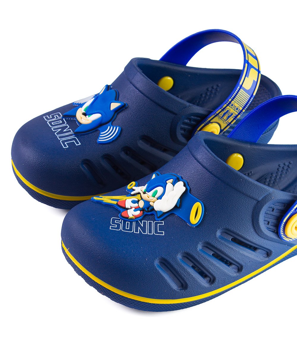 Babuche Infantil Grendene Sonic Azul/Amarelo Azul 6