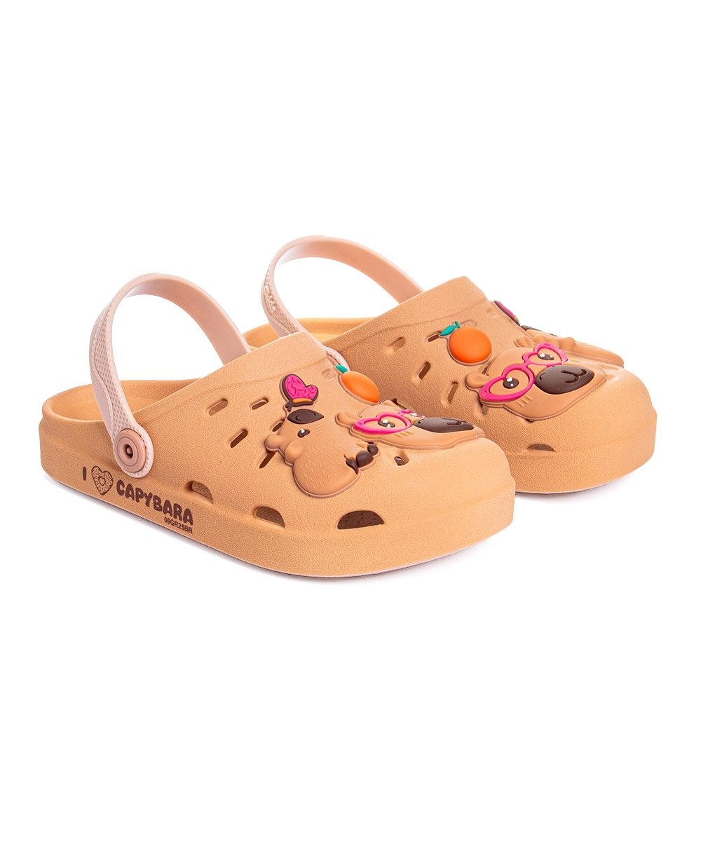 Babuche Infantil Grendene Capivara Hype Marrom Bege 3