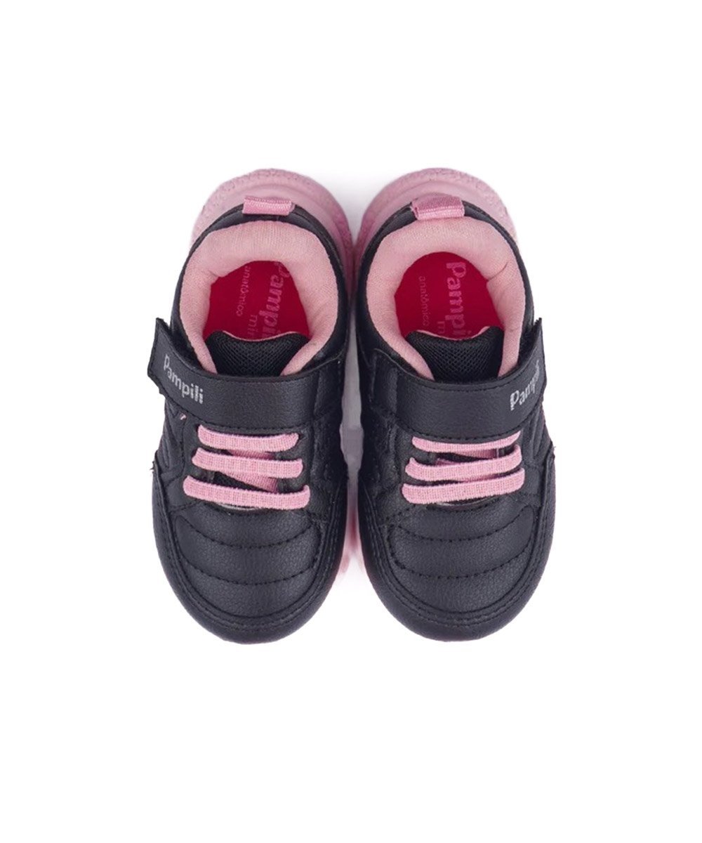 Tênis Infantil Pampili Mini Soft Costura Preto Preto 3