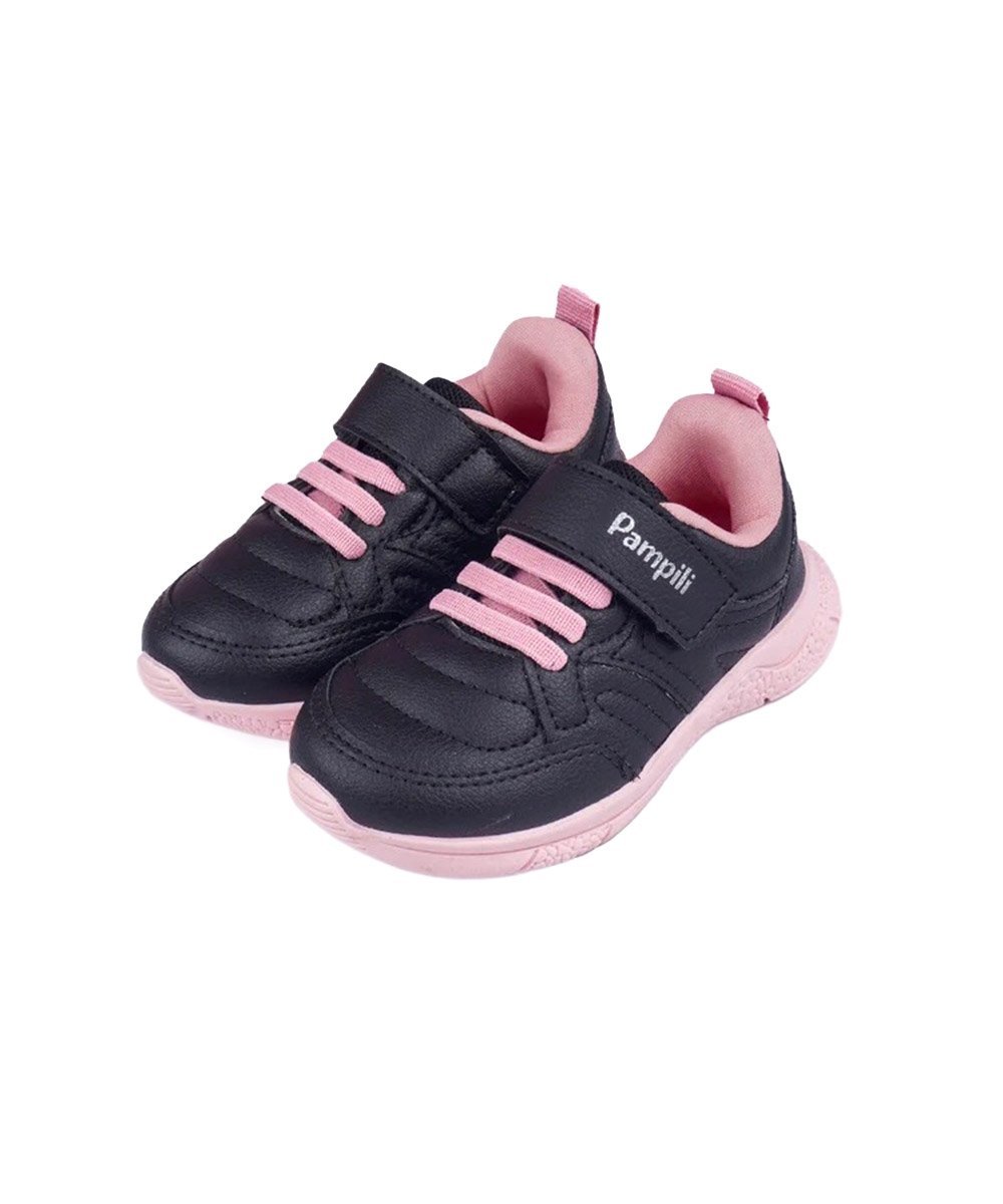 Tênis Infantil Pampili Mini Soft Costura Preto Preto 2