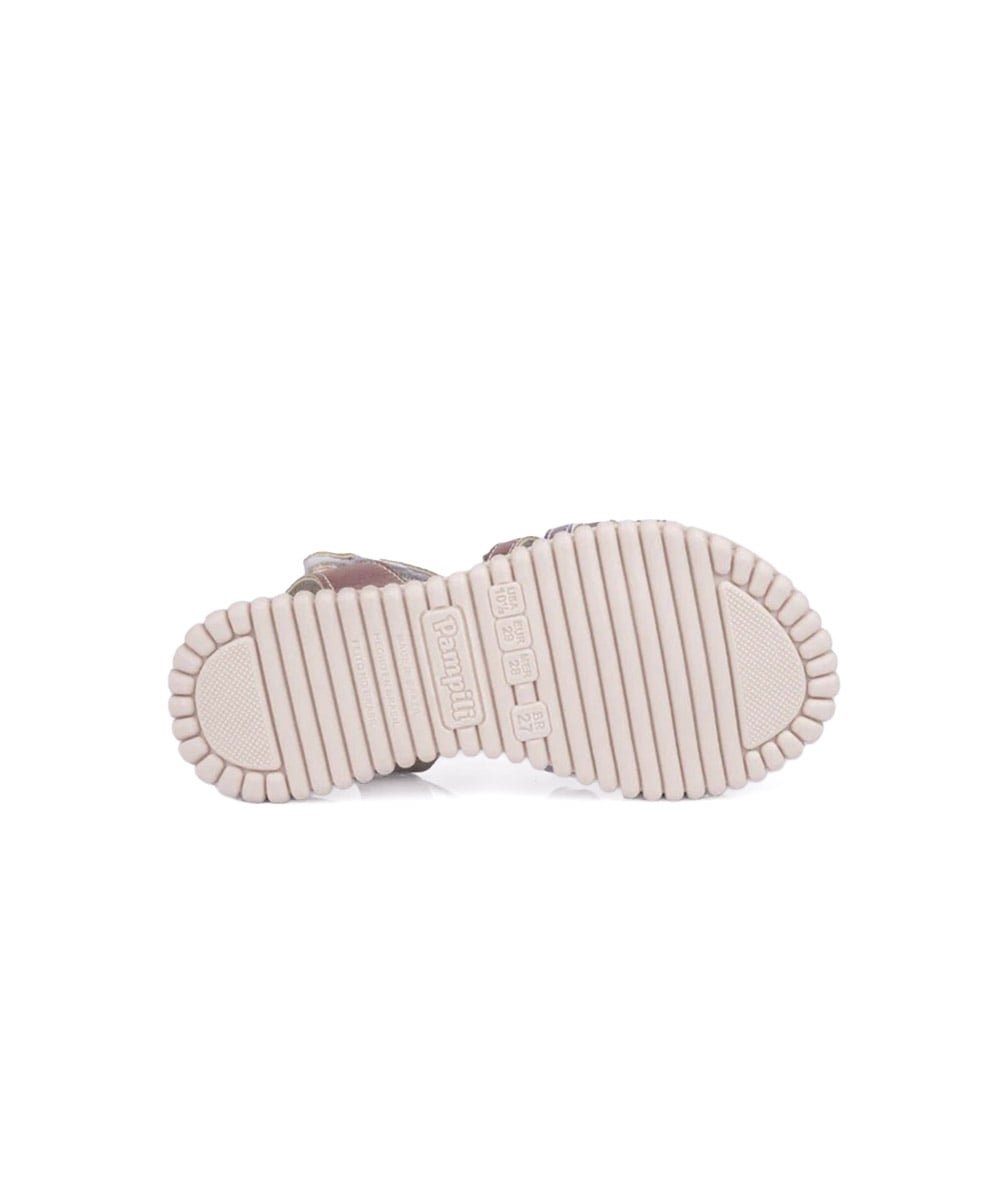 Sandália Papete Infantil Pampili Candy Dourado Prata 5
