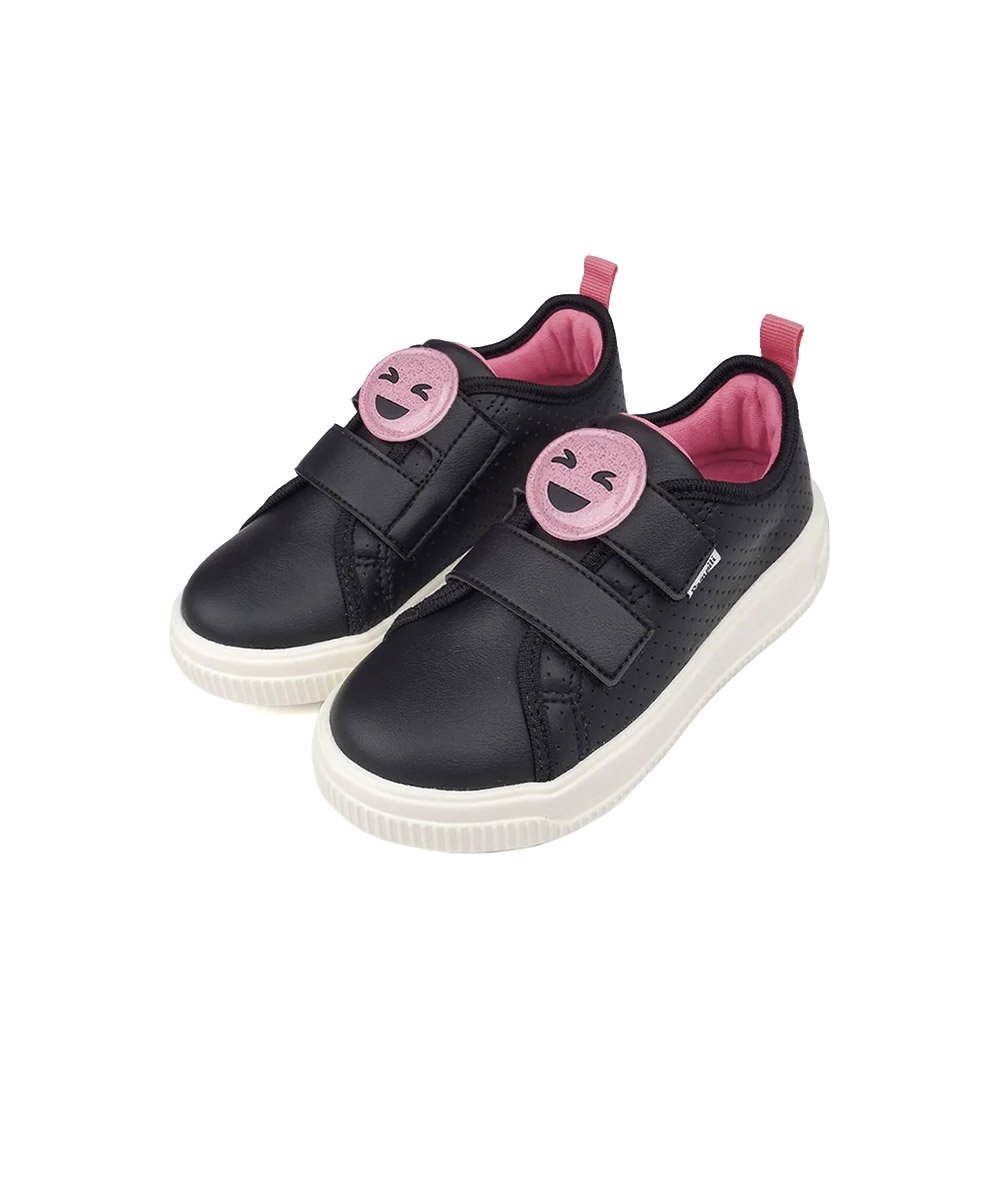 Tênis Infantil Pampili Up Patch Carinha Glitter Preto Preto 2