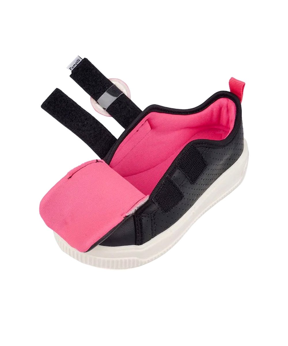 Tênis Infantil Pampili Up Patch Carinha Glitter Preto Preto 5