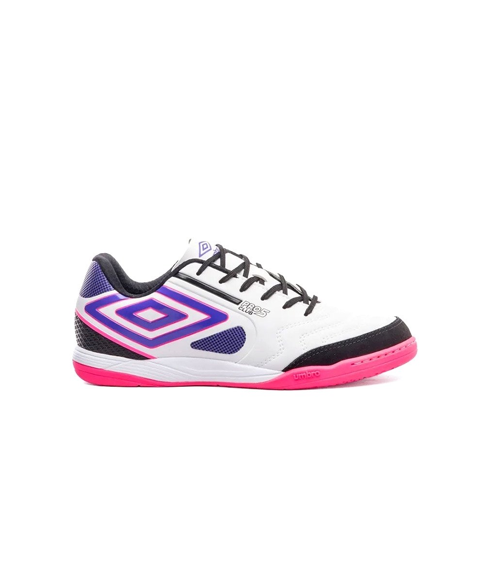 Chuteira Futsal Umbro Pro 5 Bump Club Branco