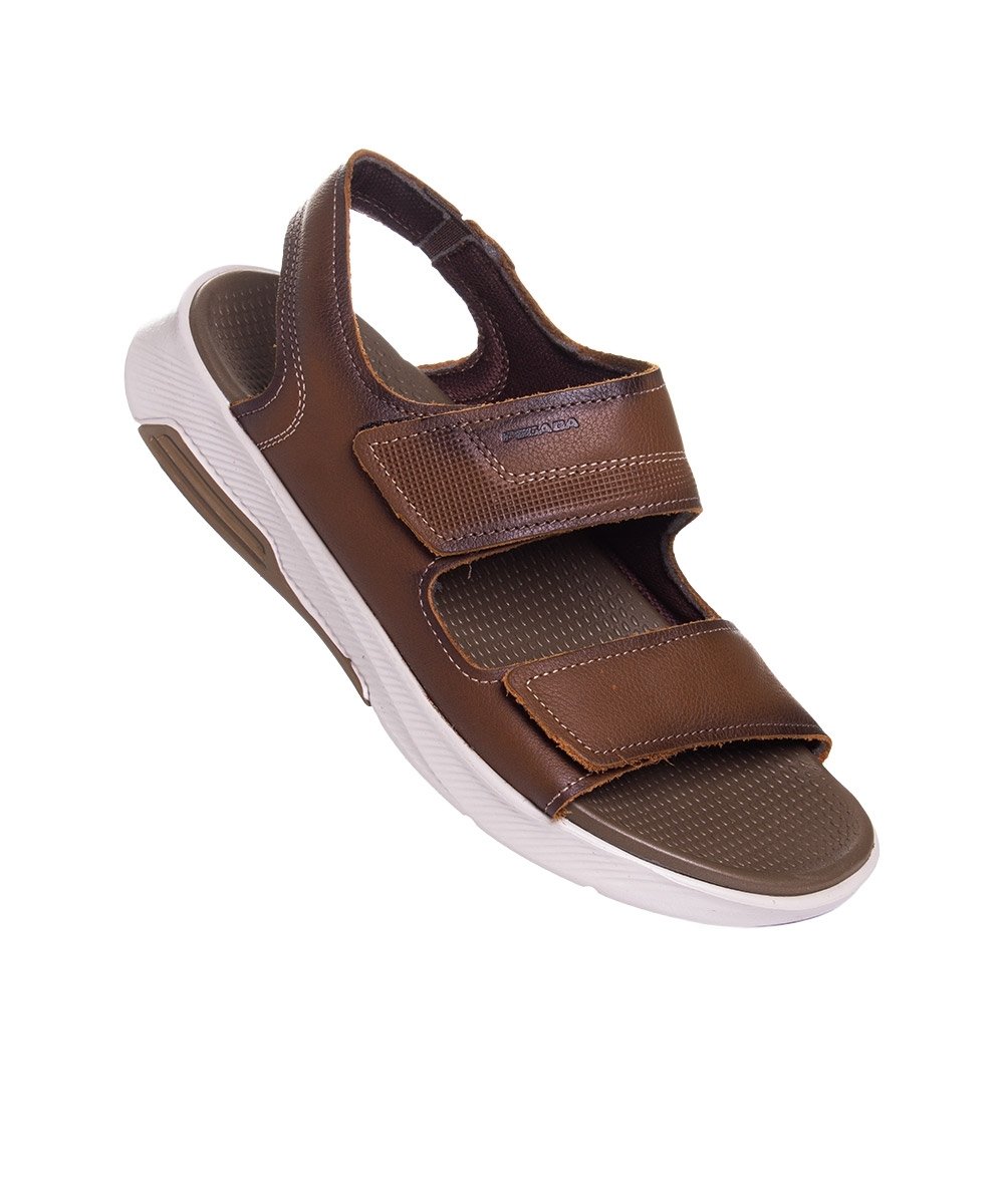 Sandália Masculino Pegada Kai Levitech Couro Caqui Marrom 2
