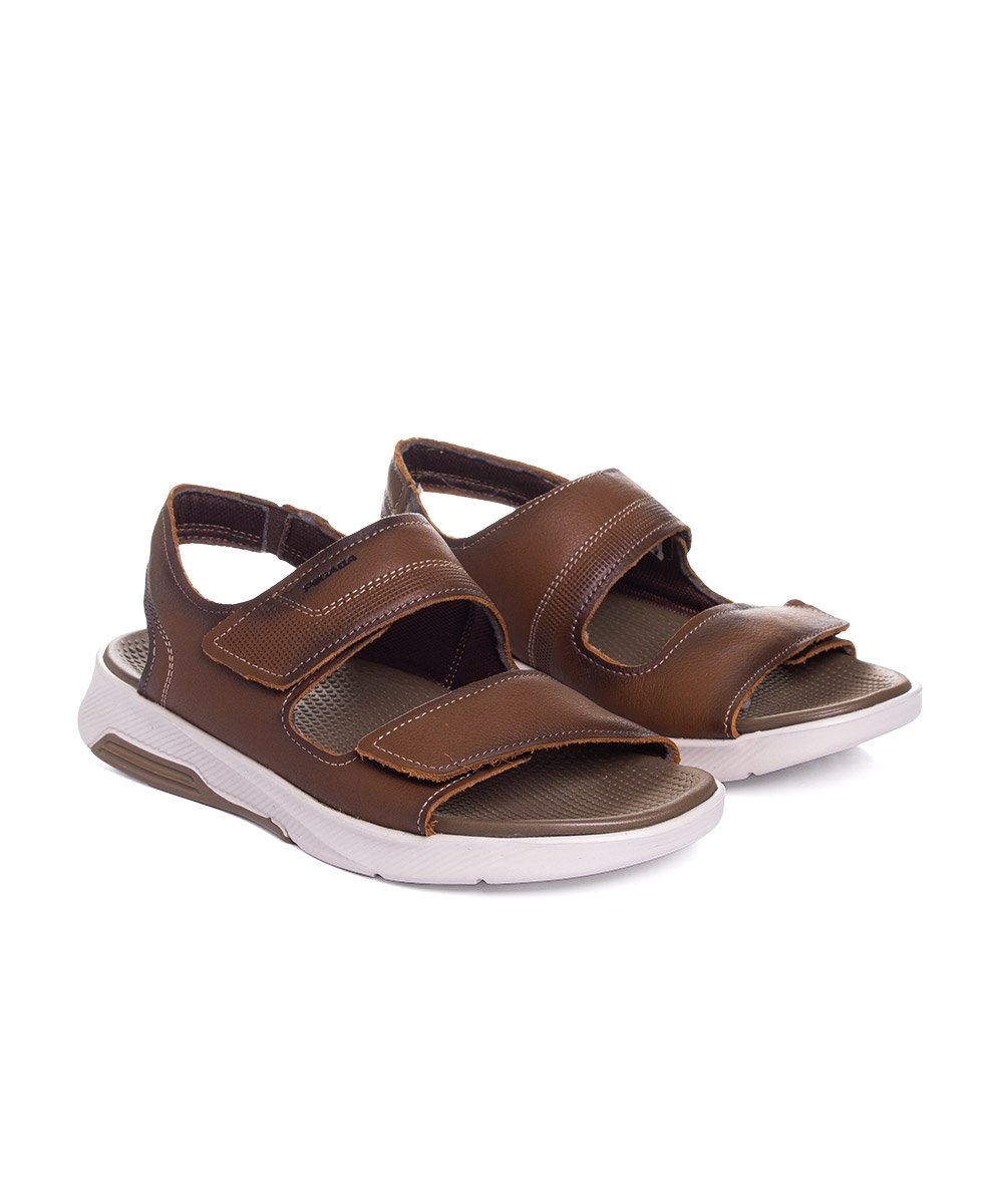Sandália Masculino Pegada Kai Levitech Couro Caqui Marrom 3