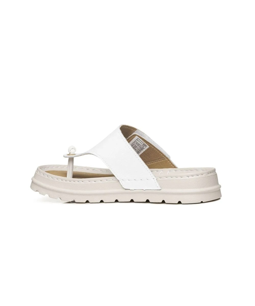 Chinelo Feminino Pegada Grace Couro Off White Branco 2