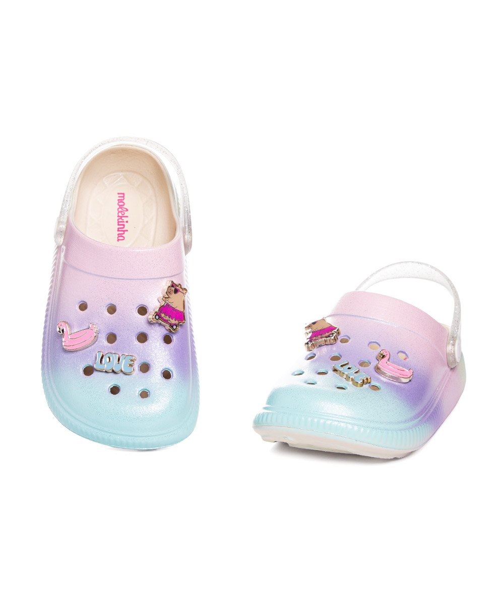 Sandália Babuche Molekinha Botons Tie Day Multicolor Multicores 5