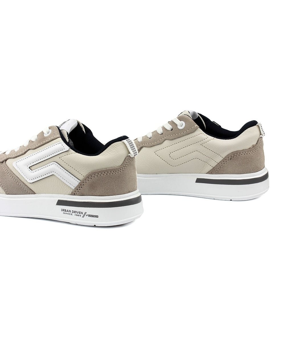 Tênis Masculino Pegada Casual Couro Branco Branco 5