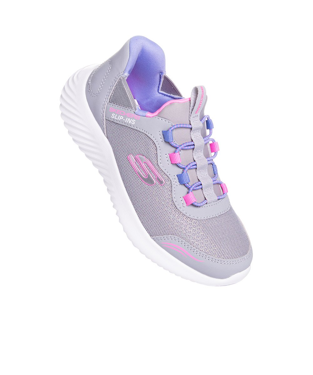 Tênis Infantil Skechers Calce Fácil Cinza Lilás 3