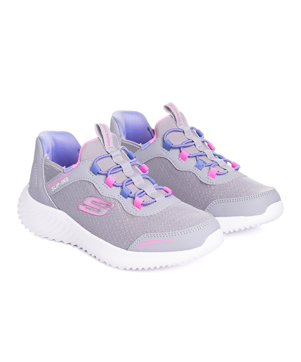 Tênis Infantil Skechers Calce Fácil Cinza Lilás 4