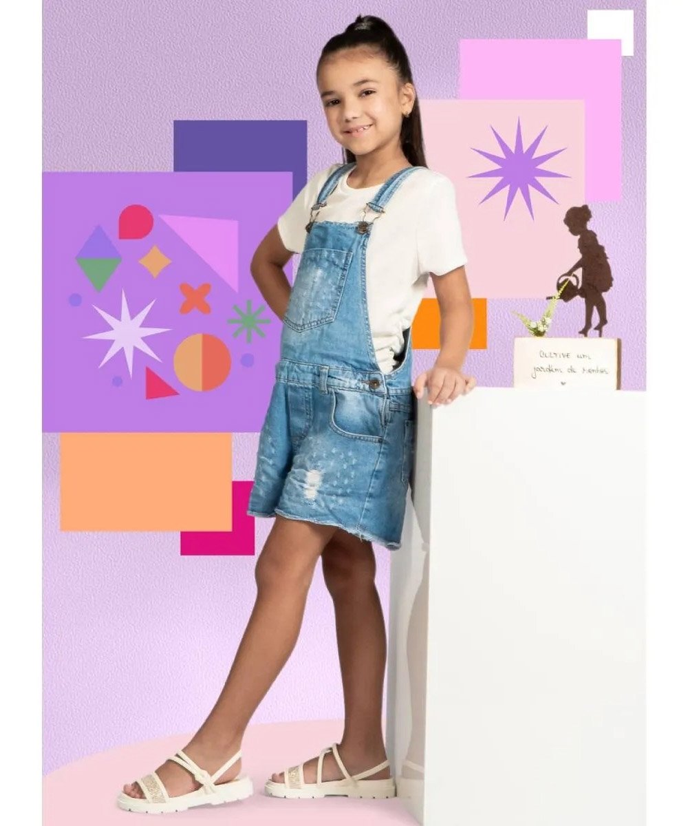 Sandália Infantil Pink Cats Flatform Creme Branco 2