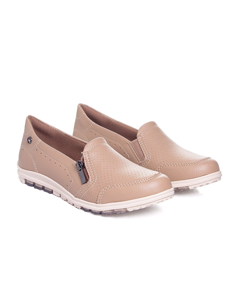 Tênis Feminino Kolosh Calce Fácil Slip On Capuccino Bege 3