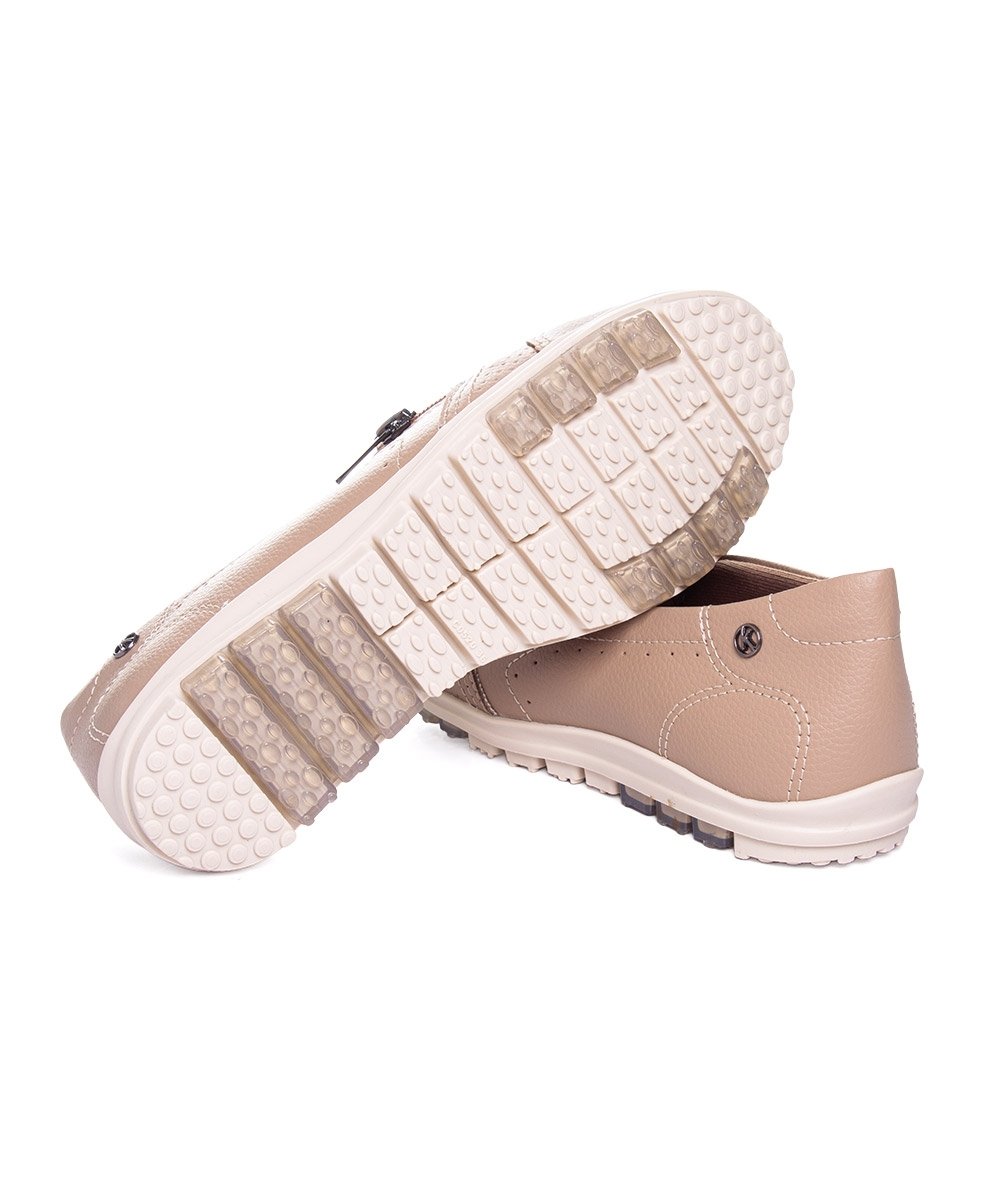 Tênis Feminino Kolosh Calce Fácil Slip On Capuccino Bege 5