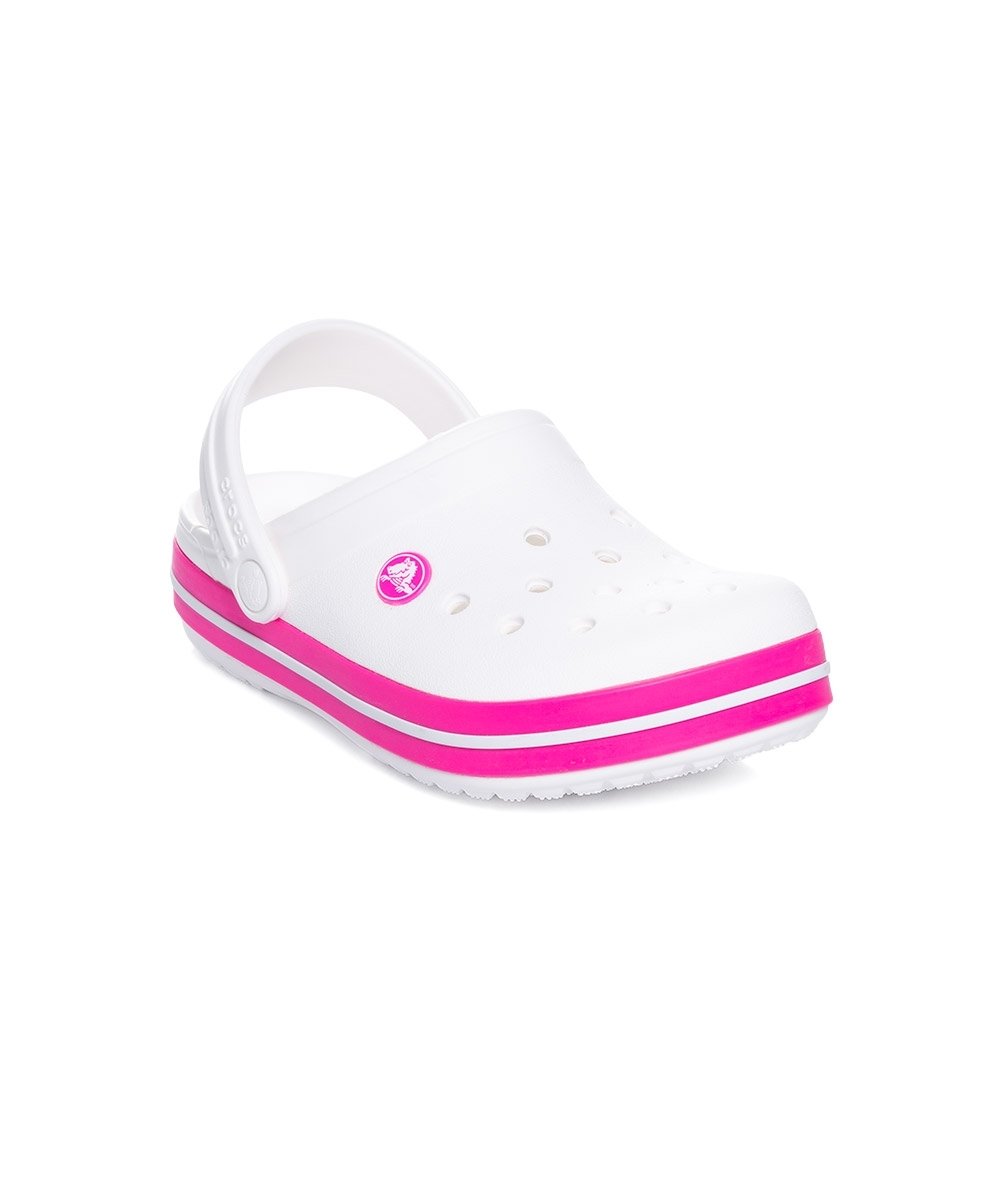Crocs Sandália Infantil Crocband Branco/Rosa Branco 2