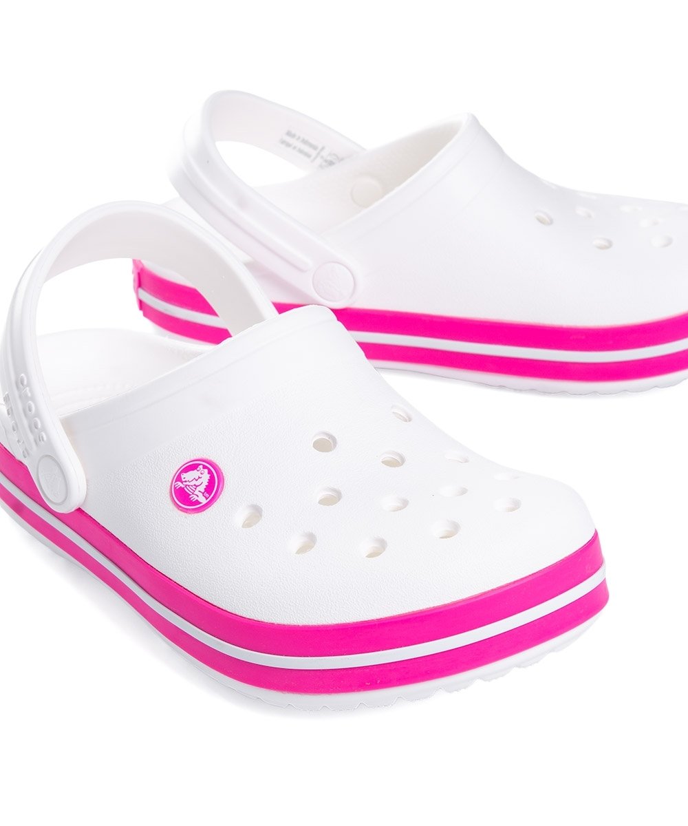 Crocs Sandália Infantil Crocband Branco/Rosa Branco 6