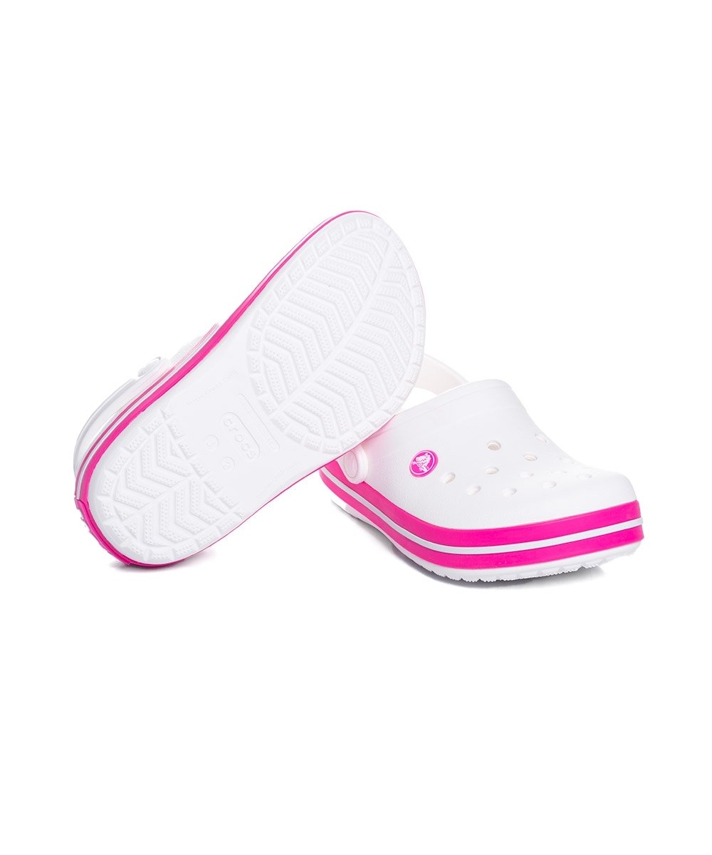 Crocs Sandália Infantil Crocband Branco/Rosa Branco 5