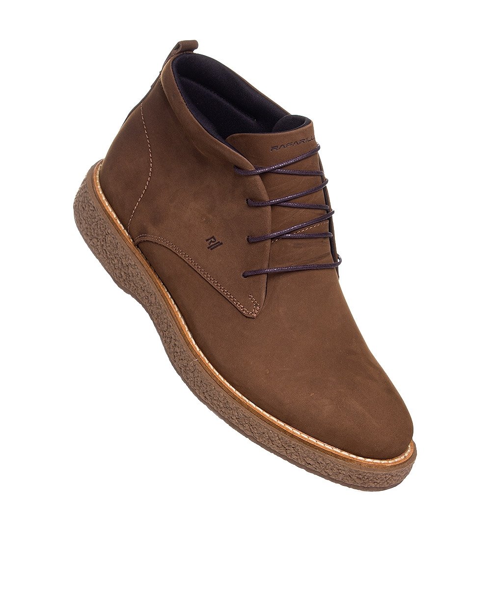 Bota Masculina Rafarillo Chelsea Couro Taupy Marrom 2