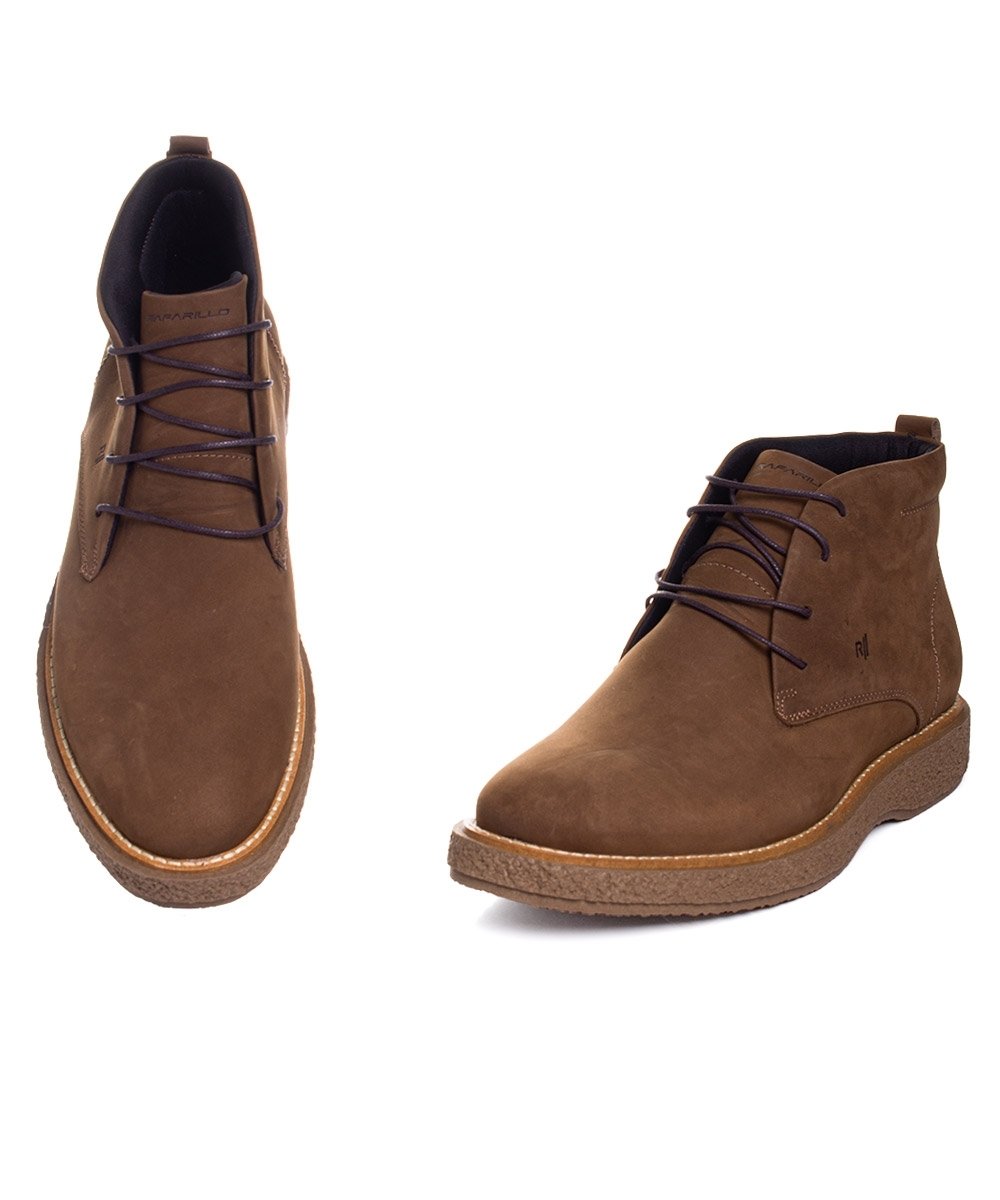 Bota Masculina Rafarillo Chelsea Couro Taupy Marrom 4