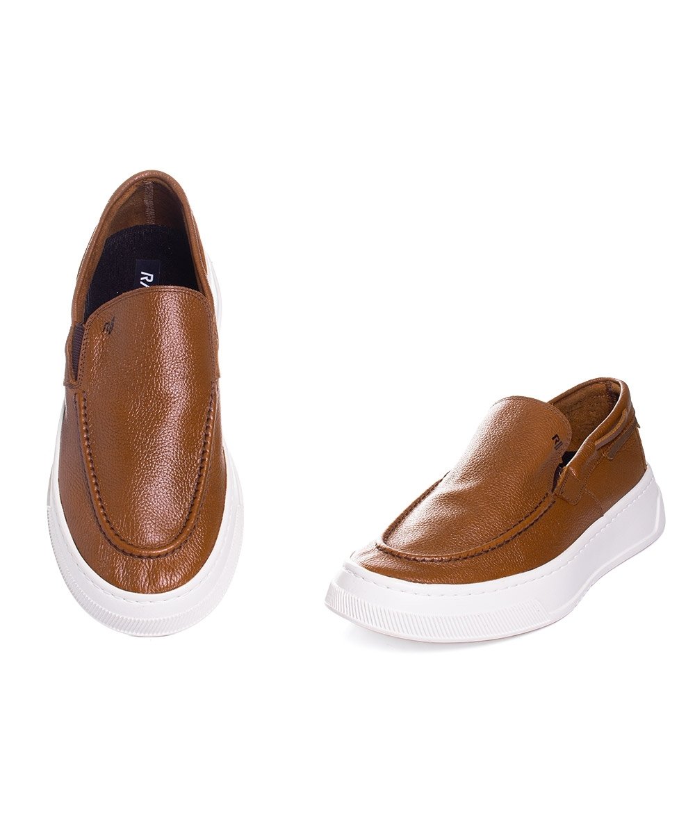 Sapatenis Rafarillo Max Light Couro Tan Marrom 4