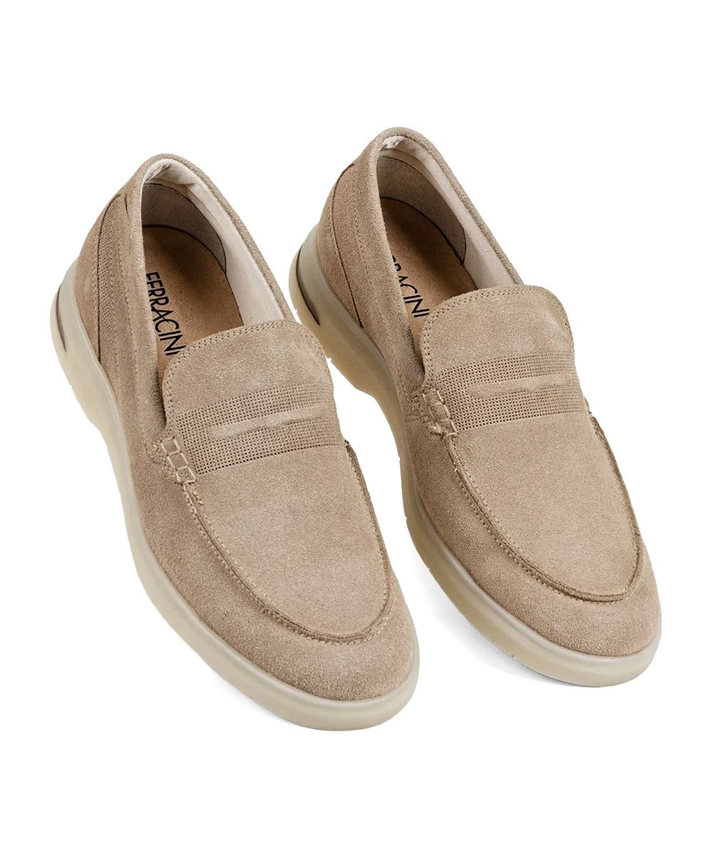 Mocassim Masculino Ferracini Malta Plus Couro Taupy Bege 3