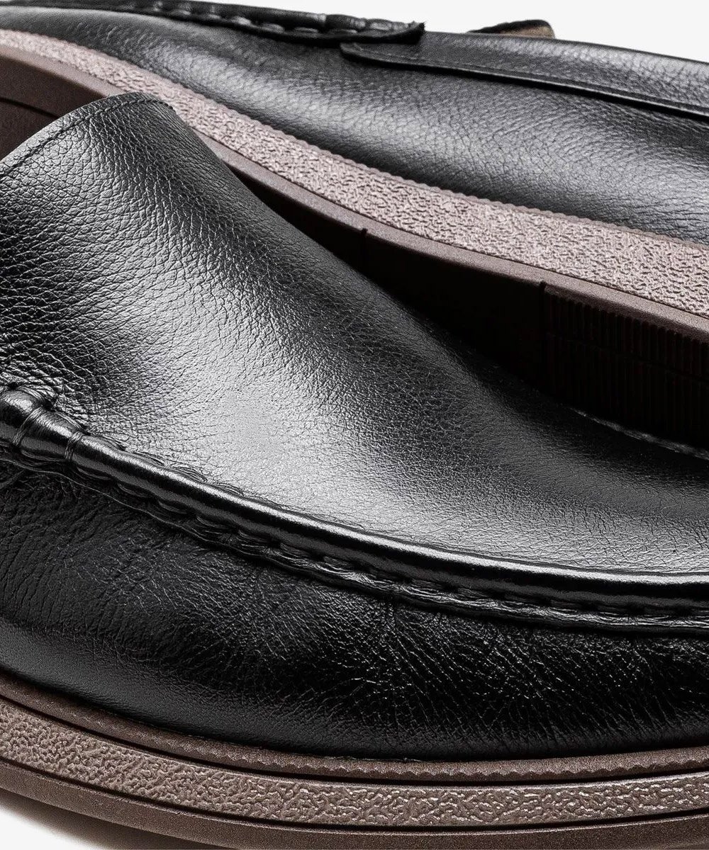 Mocassim Masculino Democrata Nash Couro Preto Preto 2