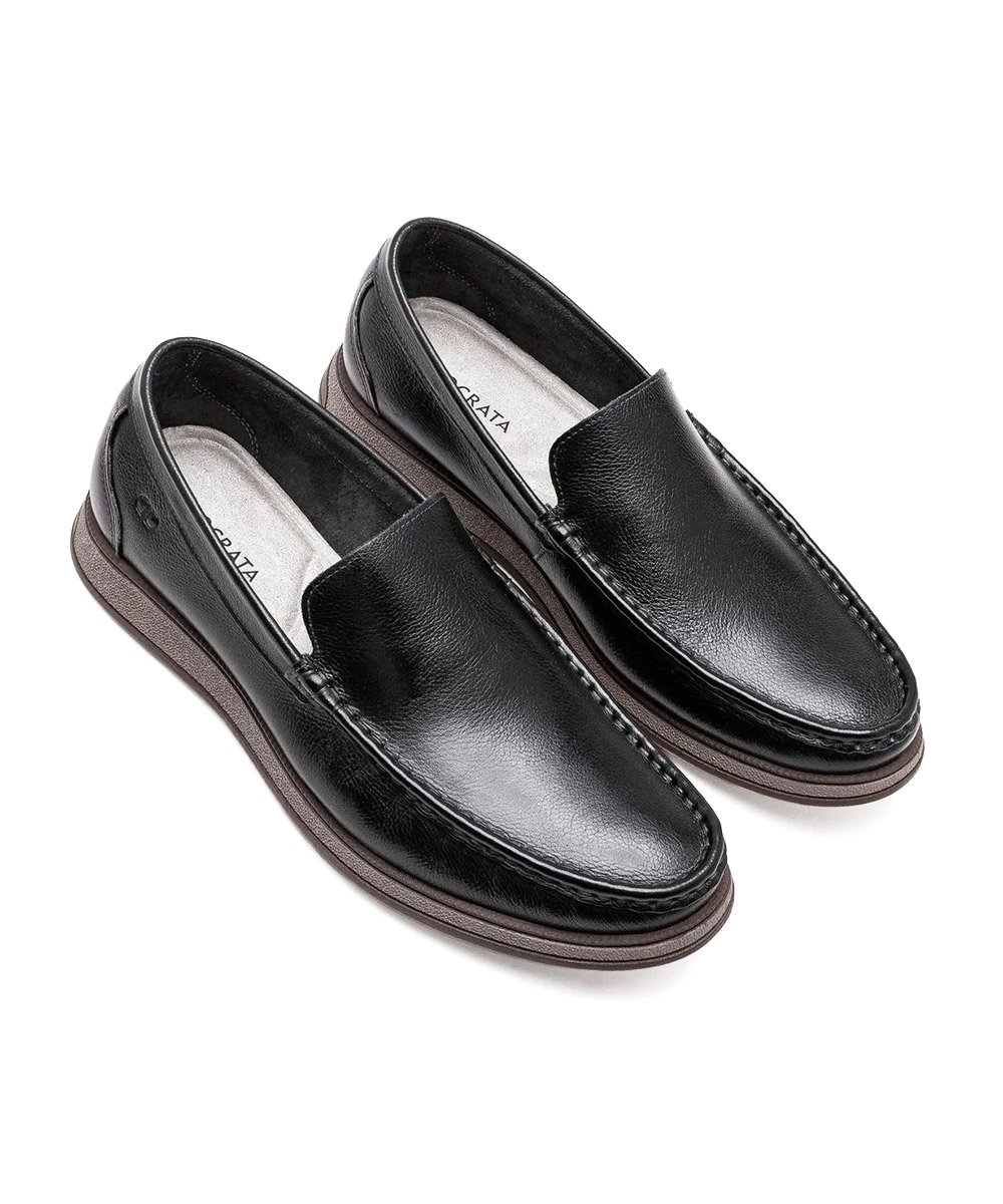 Mocassim Masculino Democrata Nash Couro Preto Preto 3