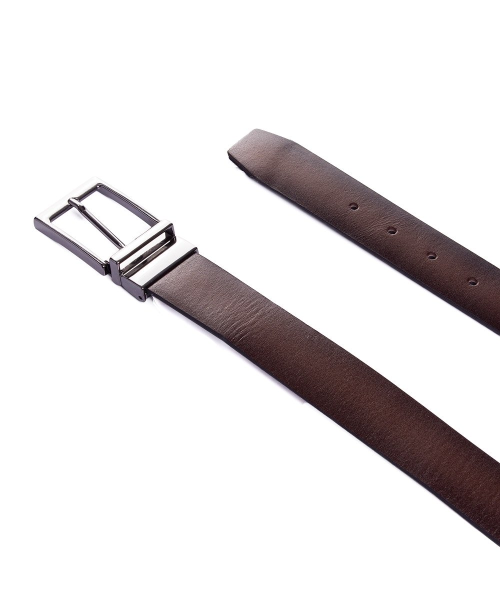 Cinto Dupla Face Fasolo Couro Conhaque/Preto Conhaque/Preto 2