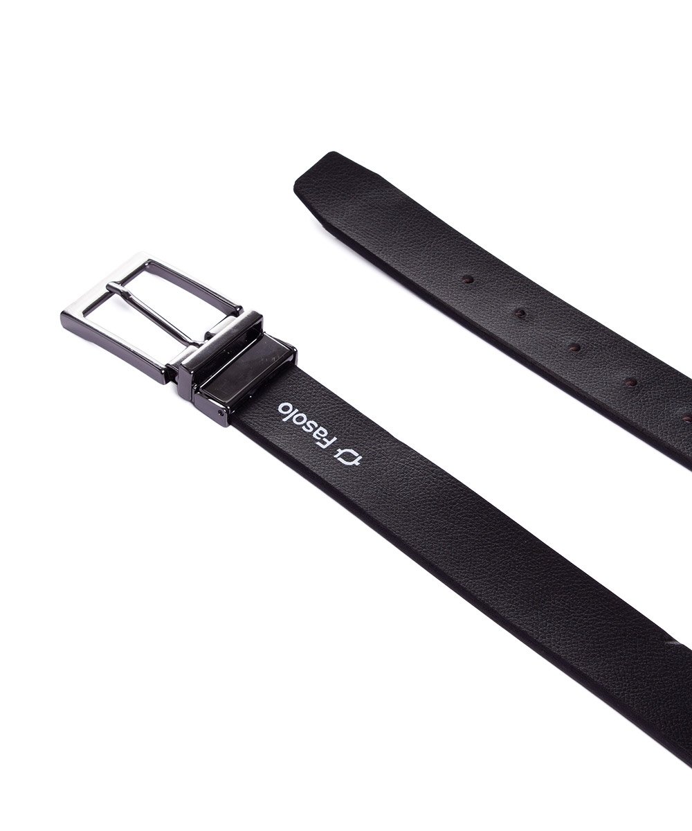 Cinto Dupla Face Fasolo Couro Conhaque/Preto Conhaque/Preto 3