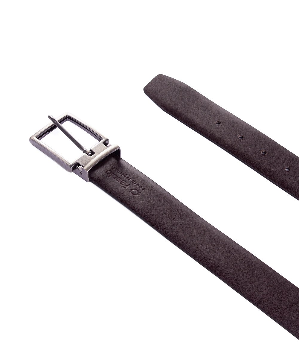 Cinto Fasolo Masculino Dupla Face Couro Preto/Cafe Preto/Café 2