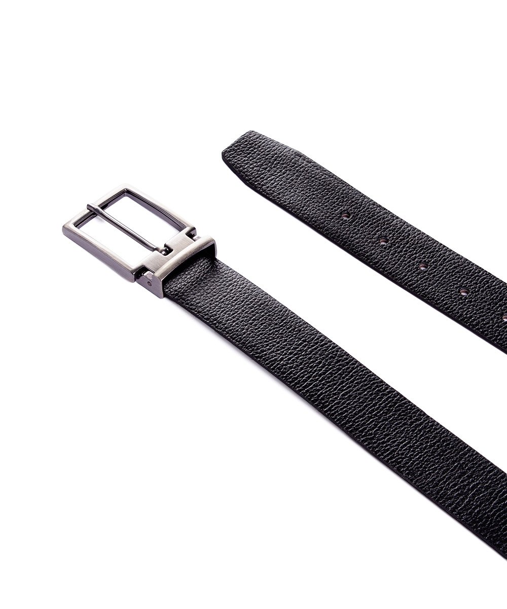 Cinto Fasolo Masculino Dupla Face Couro Preto/Cafe Preto/Café 3