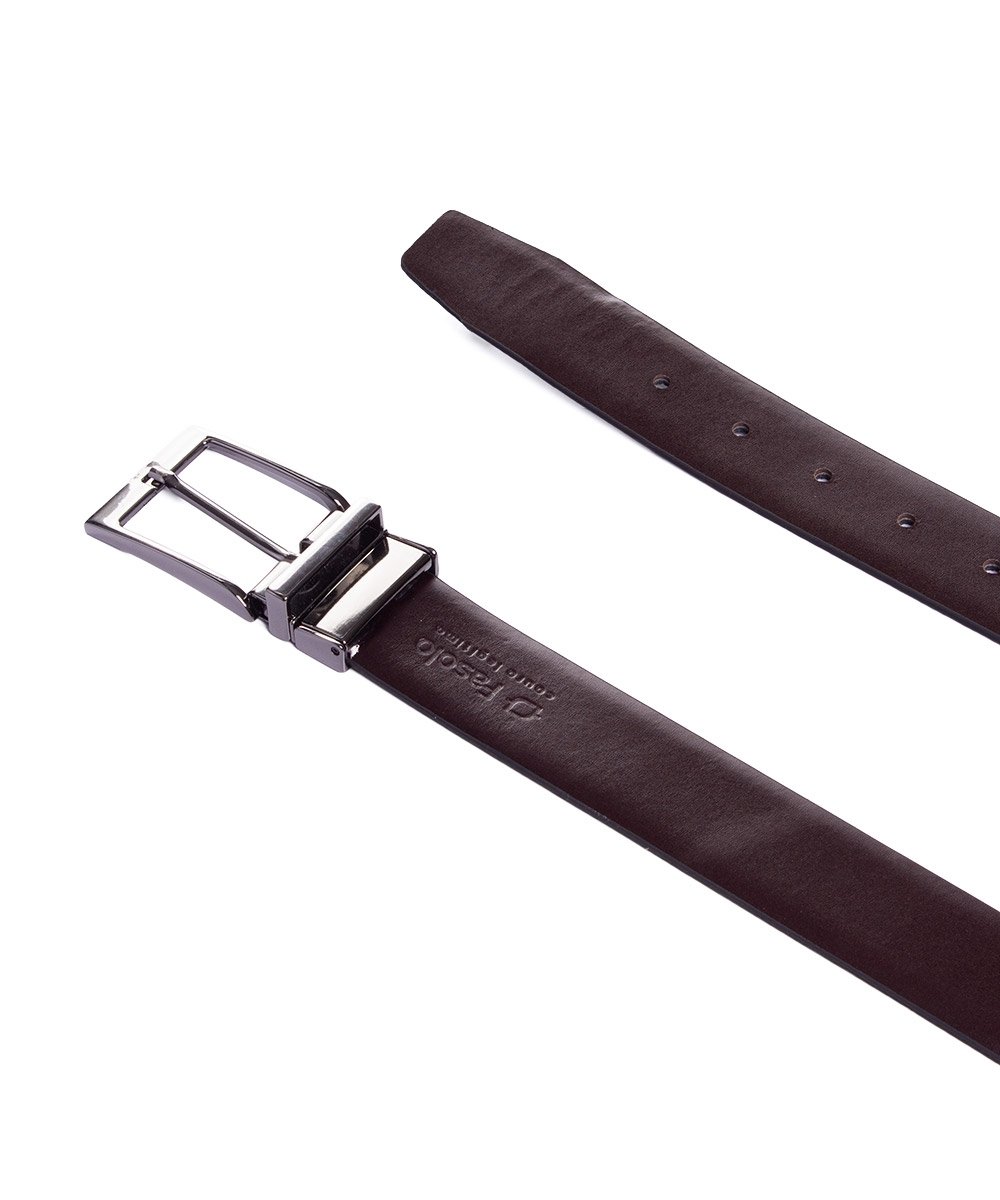 Cinto Dupla Face Fasolo Masculino Couro Preto/Cafe Preto/Café 2