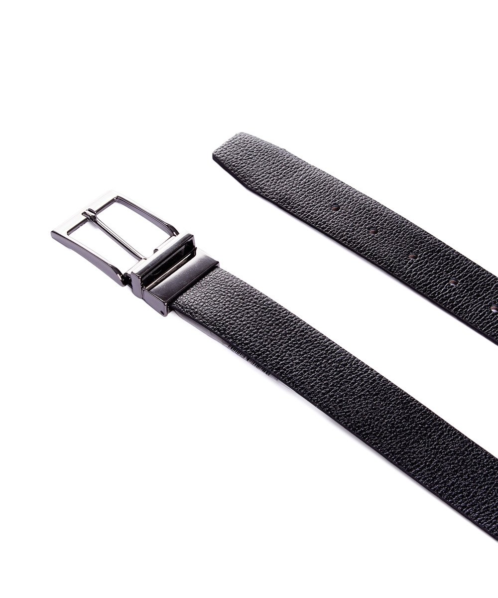 Cinto Dupla Face Fasolo Masculino Couro Preto/Cafe Preto/Café 3