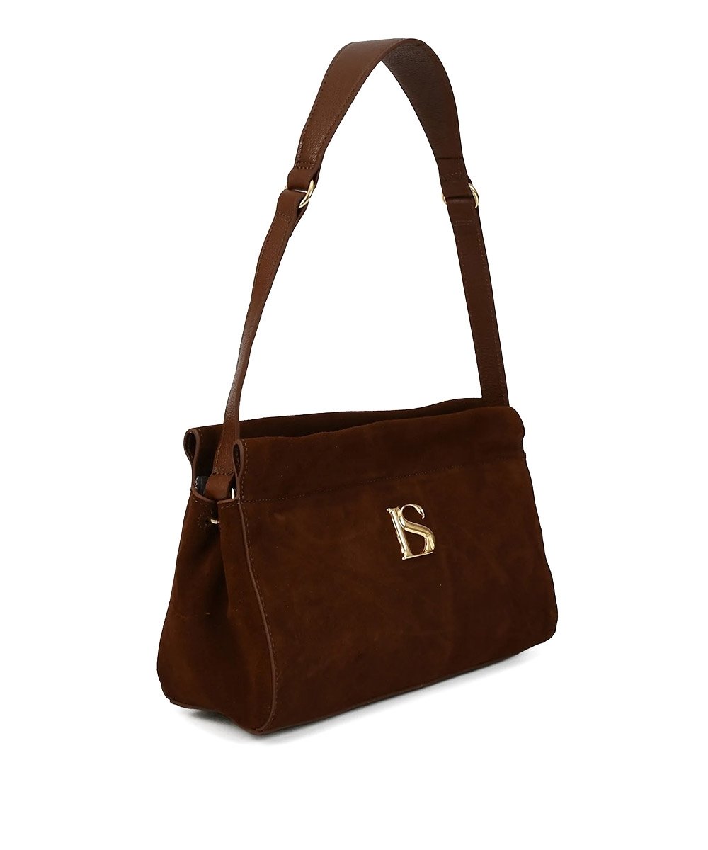 Bolsa Baguete Loucos E Santos Grande Couro Cacau Marrom 2